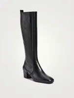 Goldee Leather Heeled Knee-High Boots