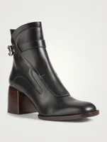 Gaile Leather Heeled Ankle Boots