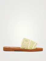 Woody Lace Logo Slide Sandals