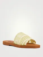 Woody Lace Logo Slide Sandals