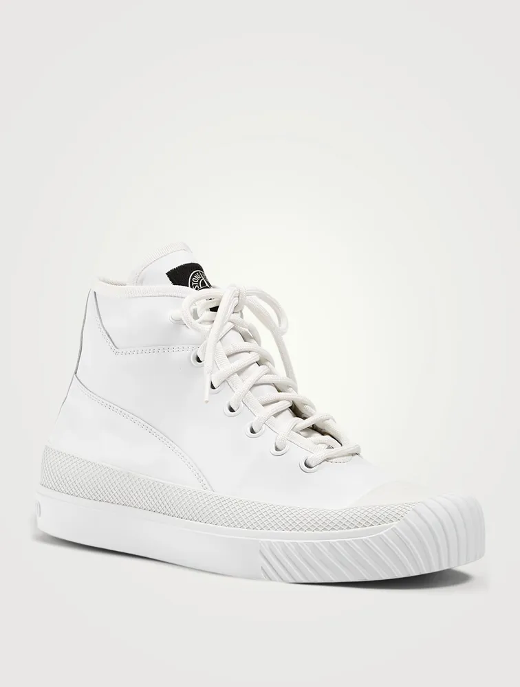 Leather High-Top Sneakers