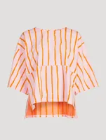 Opal Stripe Short-Sleeve Top