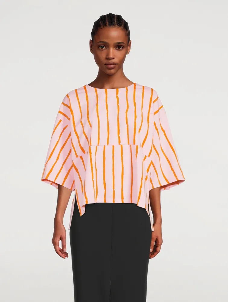 Opal Stripe Short-Sleeve Top