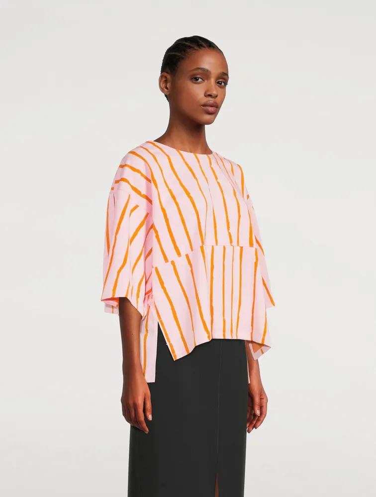 Opal Stripe Short-Sleeve Top