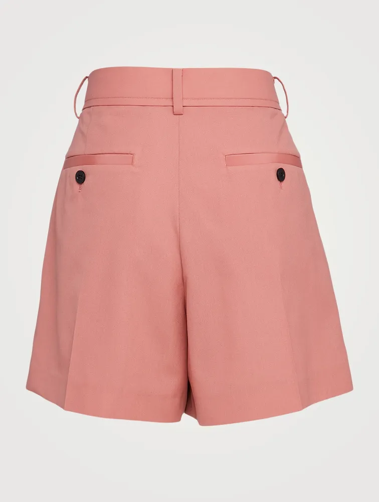 Wool-Blend Suiting Shorts