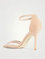 Adrianna Suede And Mesh Heeled Sandals