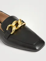 Mickee Leather Loafers With Chain