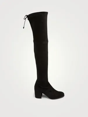 Tieland Stretch Suede Heeled Over-The-Knee Boots