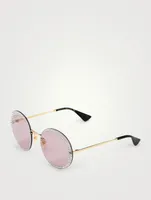 Round Sunglasses With Crystals