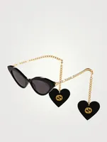Cat Eye Sunglasses with GG  Earring Charms