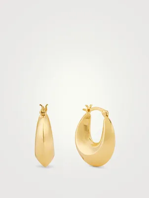 18K Gold Vermeil Fez Hoop Earrings
