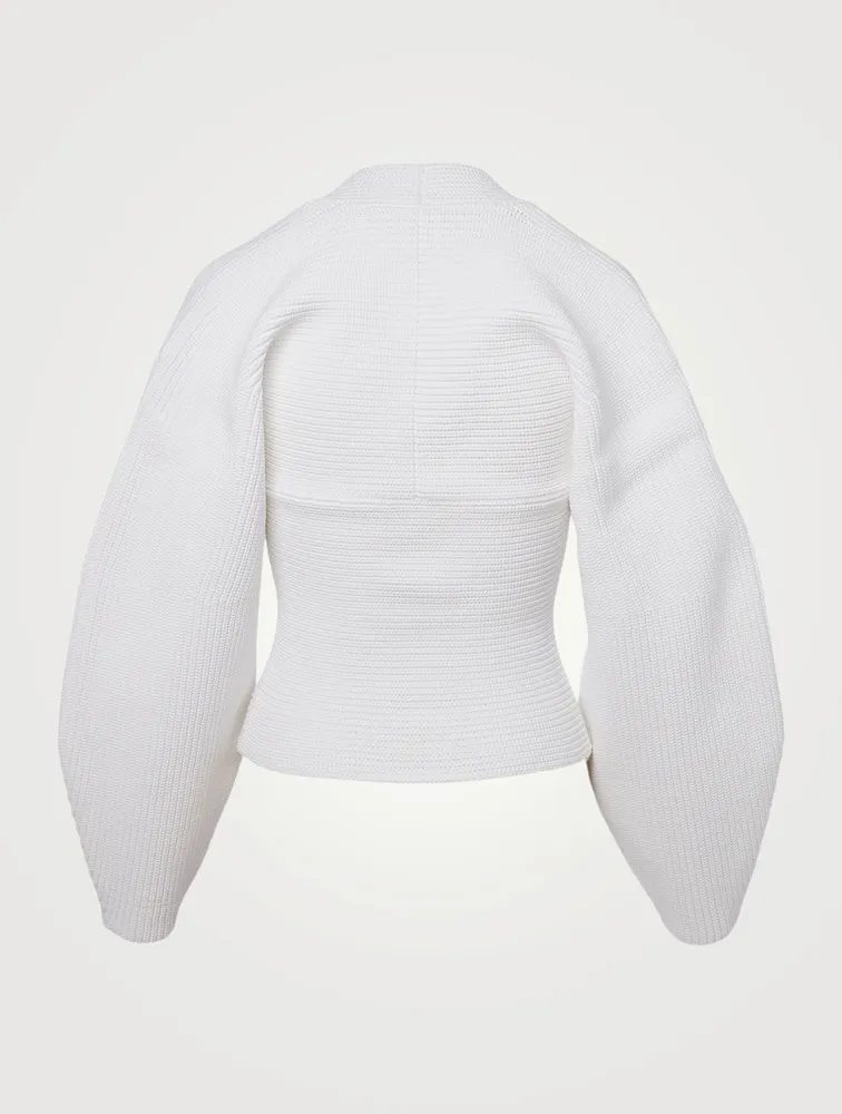 Integral Shrug Ribbed Sweater