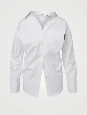 Falling Back Ruched Collar Shirt