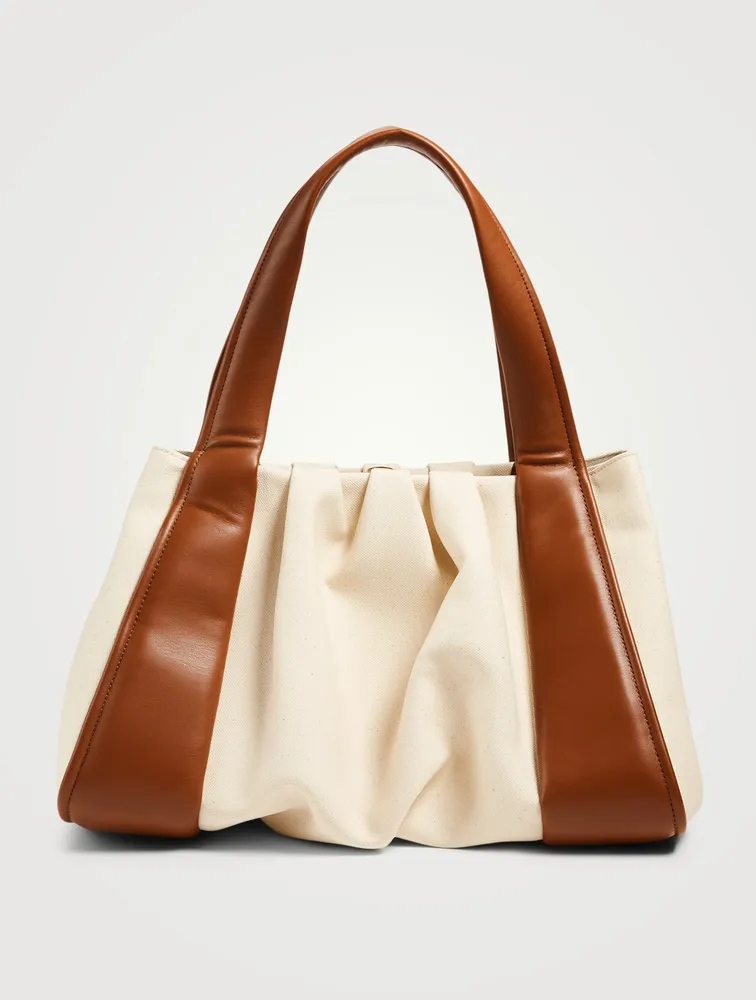Irida Canvas And Eco Leather Tote Bag