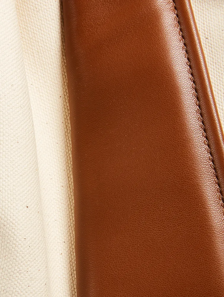Irida Canvas And Eco Leather Tote Bag