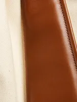 Irida Canvas And Eco Leather Tote Bag