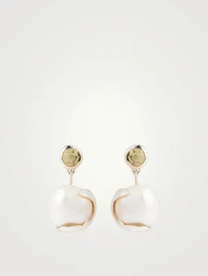 Pomme Sterling Silver Drop Earrings With Pearls