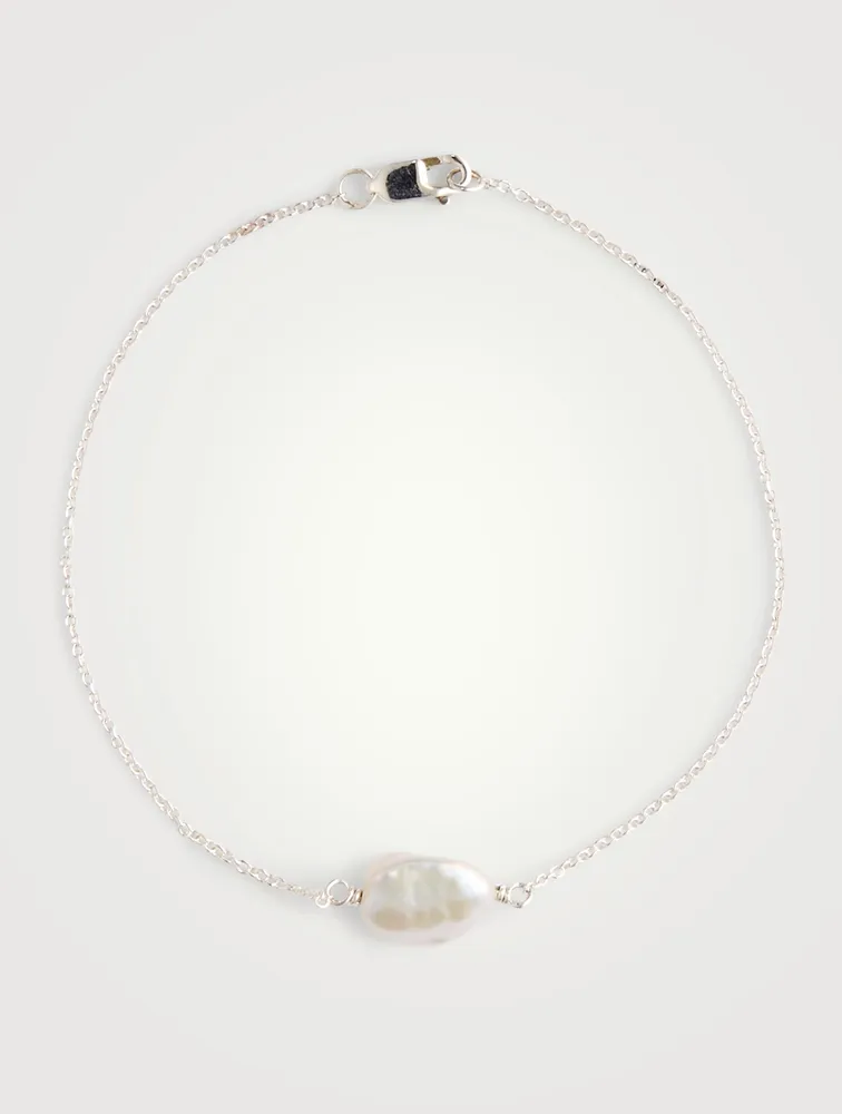 Keshi Sterling Silver Bracelet With Pearl