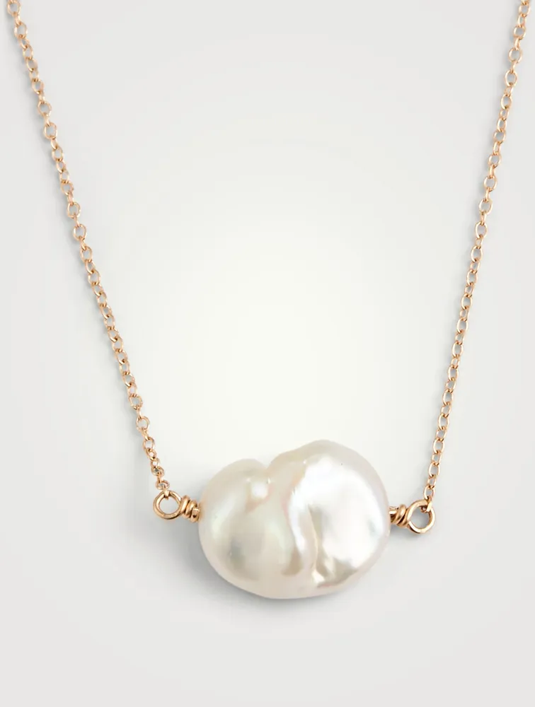 Keshi 14K Gold Necklace With Pearl