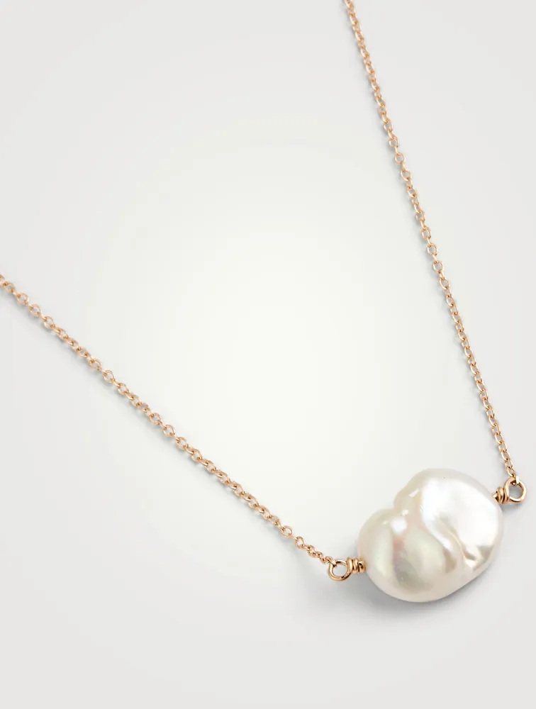 Keshi 14K Gold Necklace With Pearl