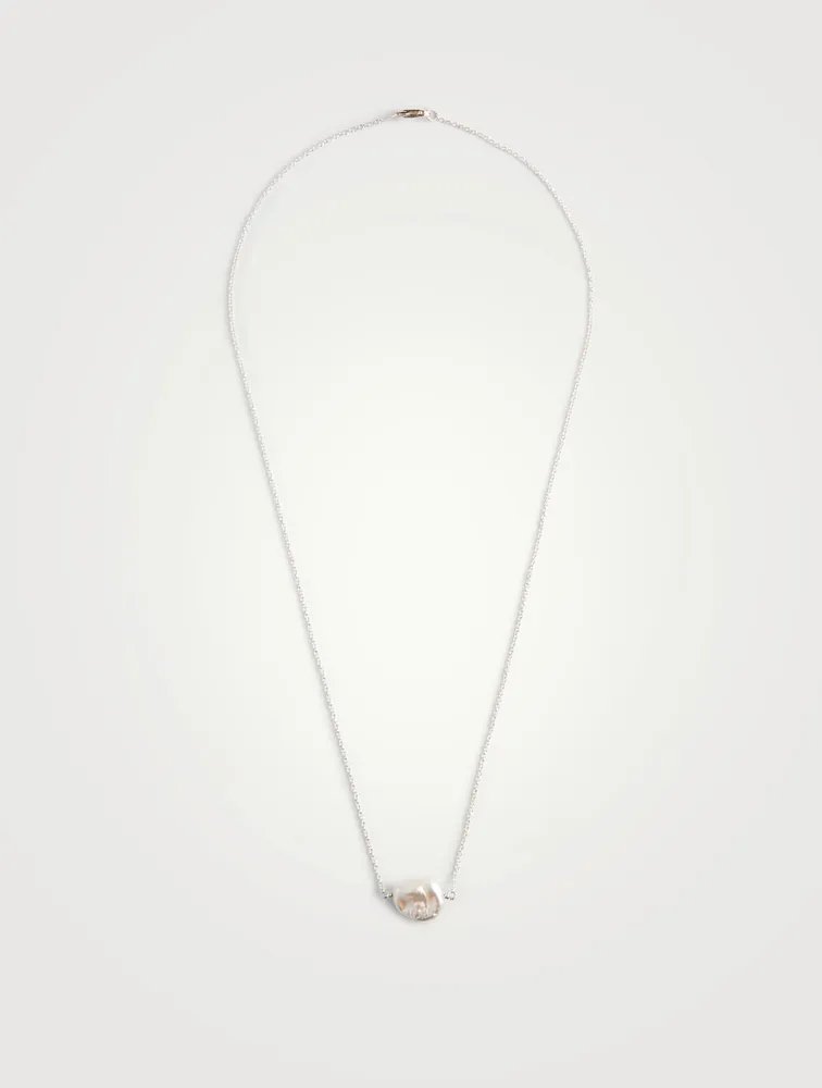 Keshi Sterling Silver Necklace With Pearl