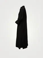Knoll Shirred Sleeve Midi Dress