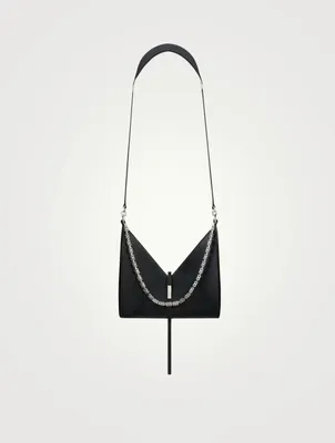 Small Cut Out Leather Bag With Chain