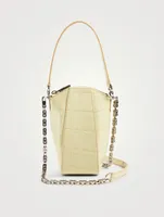 Mini Antigona Vertical Croc-Embossed Leather Crossbody Bag