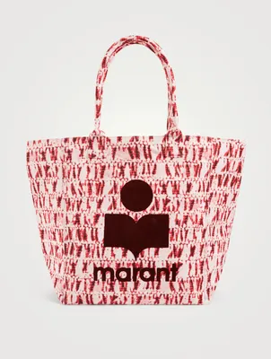 Yenky Canvas Tote Bag In Tie Dye Print With Logo