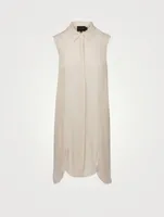 Norma Silk-Blend Sleeveless Shirt Dress