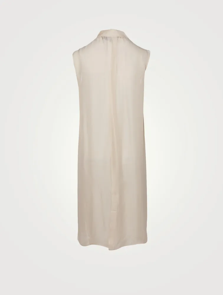 Norma Silk-Blend Sleeveless Shirt Dress