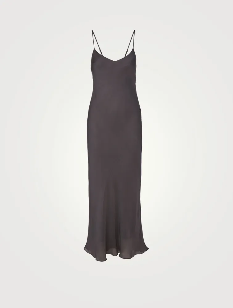 Kira Silk-Blend Maxi Slip Dress