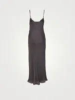 Kira Silk-Blend Maxi Slip Dress