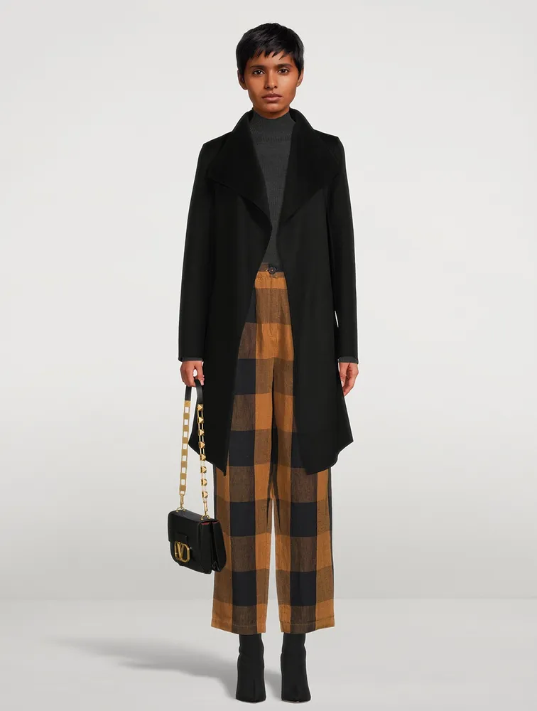 Laila Wool Coat With Waterfall Collar