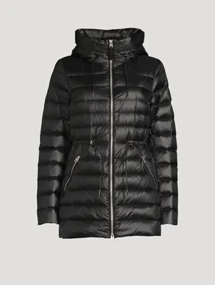 Ivy Sateen Fitted Down Jacket With Hood