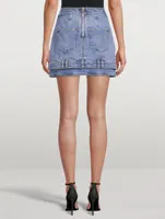 High-Waisted Denim Mini Skirt