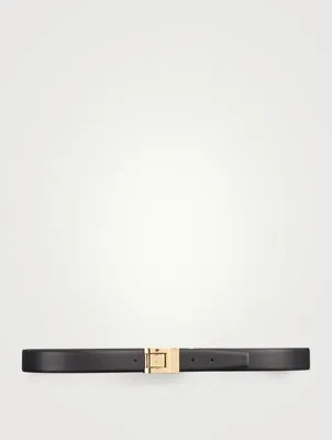 YSL Monogram Buckle Leather Belt