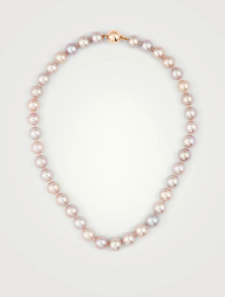 18K Rose Gold Pearl Necklace