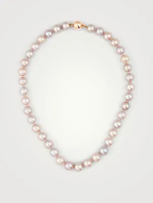 18K Rose Gold Pearl Necklace