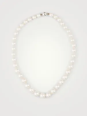 18K White Gold Pearl Necklace