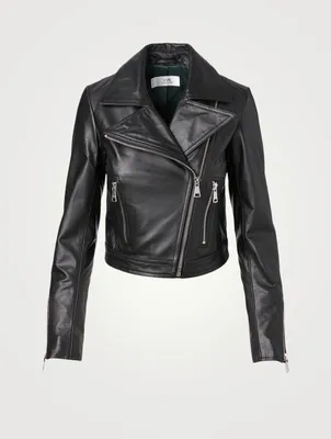 Leather Fitted Biker Jacket
