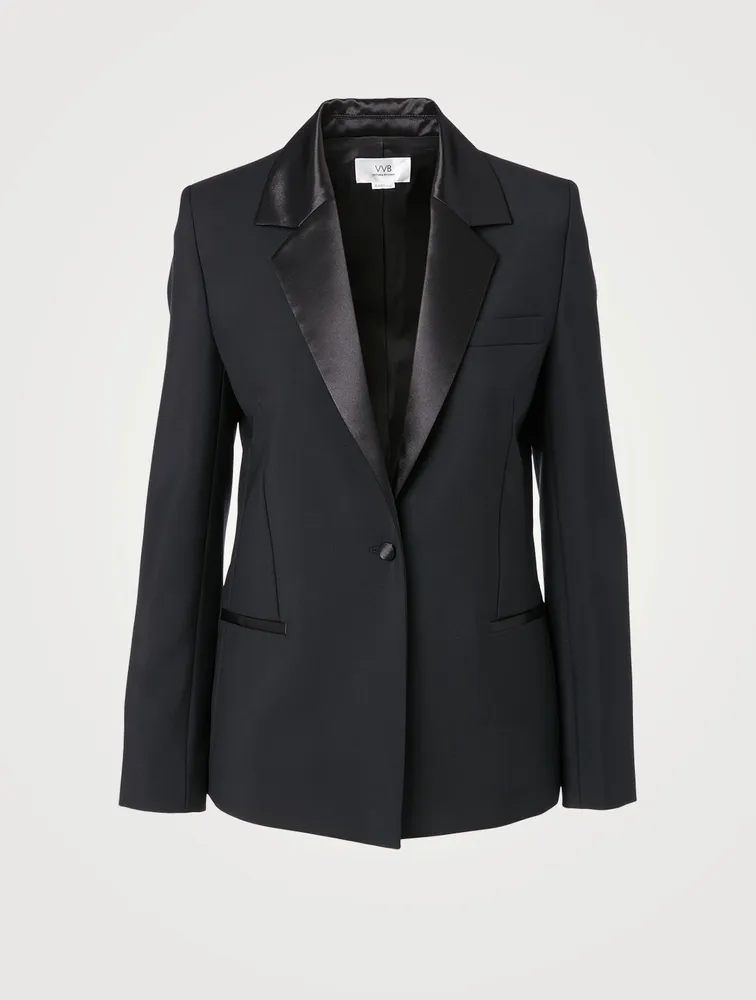 Wool And Mohair Slim Tuxedo Jacket