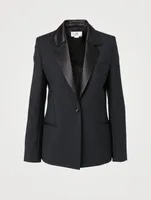 Wool And Mohair Slim Tuxedo Jacket