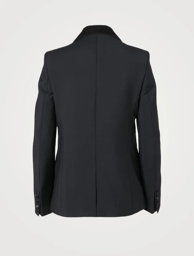 Wool And Mohair Slim Tuxedo Jacket