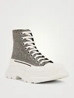 Tread Slick Check Wool Platform High-Top Sneakers