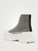 Tread Slick Check Wool Platform High-Top Sneakers