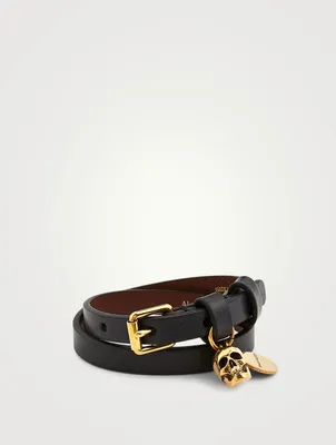 Double Strap Leather Bracelet