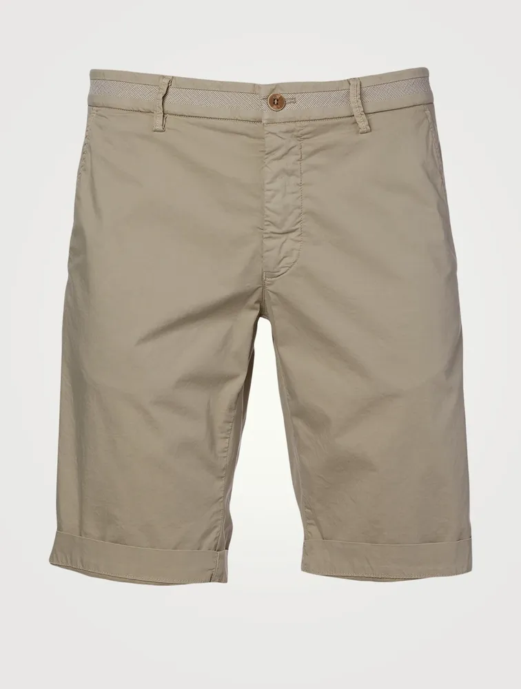 Cotton Stretch Slim-Fit Bermuda Shorts