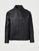 Nebo Leather Shirt Jacket