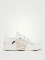 VL7N Leather Sneakers With Canvas Bands